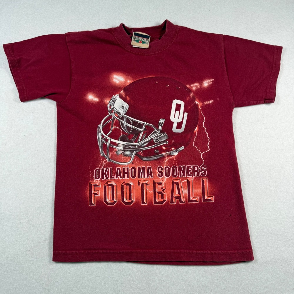 Red Oak Oklahoma Sooners Football T-Shirt Kids Crimson Graphic Tee